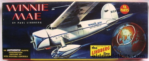 Lindberg 1/48 Lockheed Vega Winnie Mae  - Post's Round the World Record Setting Aircraft, 533-98 plastic model kit